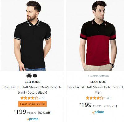Men's Polo T-shirts Upto 92 % Off
