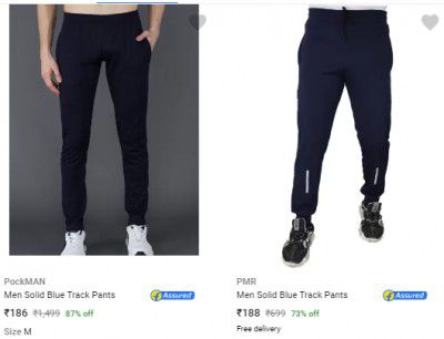 Men's Track Pants at Minimum 70% off