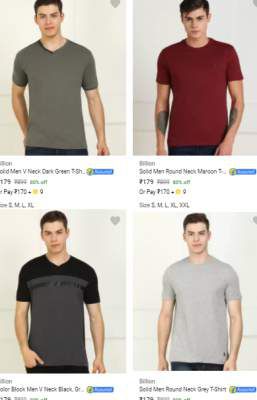 Men's & Womens Tshirts Flat 80% Off