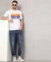 Metronaut Printed Men Round Neck White T-Shirt...