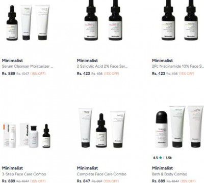 Minimalist Skin Care Products Starts at Rs.199 + Coupon Code Discount