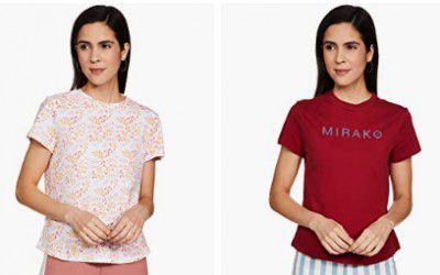 Mirako by Van Heusen Womens T-shirts Minimum 70% off