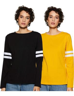 Miss Olive Women's Plain Regular fit T-Shirt (Pack of 2)