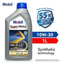 Mobil Super Moto 10W-30 API SL 4T Premium Technology Engine Oil for Bikes (1L)...