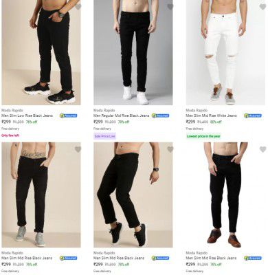 Moda Rapido Men's Jeans Upto 76% Off | Starts ₹308