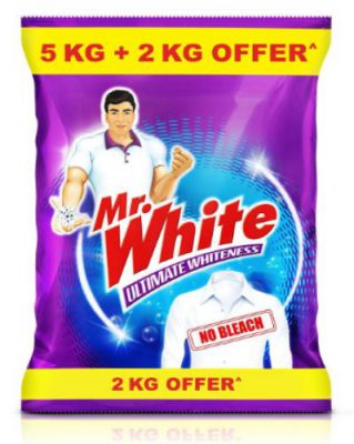 Mr. White Detergent Powder - 5 Kg with Free 2Kg