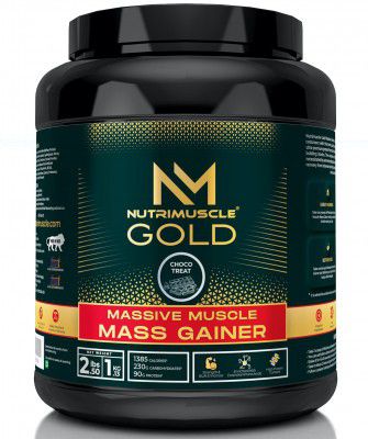 NUTRIMUSCLE MASSIVE GOLD MUSCLE MASS GAINER POWDER - 2.5 LBS - Pack of 1.134 KGS - CHOCO TREAT