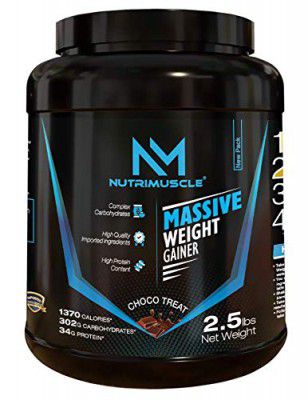 NUTRIMUSCLE MASSIVE WEIGHT GAINER - 2.5LBS - CHOCO TREAT For WEIGHT GAIN