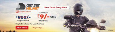 Droom Helmet at Starting at Rs 9 | Droom Get Set Helmet Sale