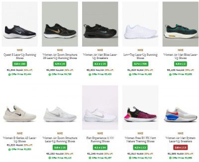 Ajio Footwear Loot: UP TO 70% OFF on Nike Women's Shoes