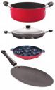 Nirlon Non-Stick Aluminium Pfoa Free Non-Toxic Durable Kitchenware 4 Pieces Set...