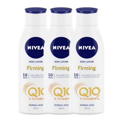 Nivea Q10 Firming Body Lotion, 250ml (Pack of 3)