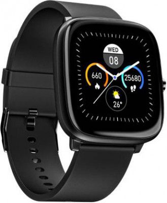 Noise Qube with 1.4" Smartwatch  (Black Strap, Regular)