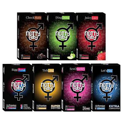 NottyBoy Honeymoon Condoms For Mens Family Pack Variety Combo 70Pcs