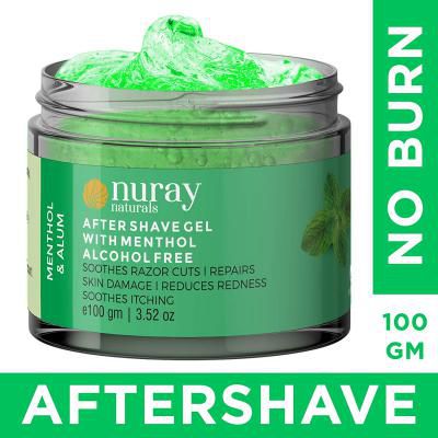 Nuray Naturals Vegan Aftershave Gel with Menthol and Alum, 100 ml