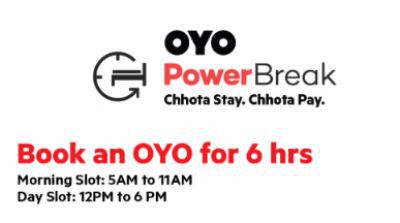 OYO Powerbreak: Book Rooms for 6 Hours at Half Rate