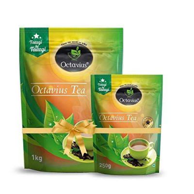 Octavius Premium Assam CTC Chai (1kg with 250gm) | Strong Kadak Granulated Premium Black Tea - 1.25 Kg