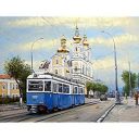 999Store Framed Printed Old City Tram Canvas Painting (18x24 Inches)...