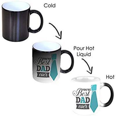 PAPER PLANE DESIGN Magic Coffee Mug (Black)