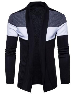 PAUSE Mens Solid Cotton Long Sleeve Round Neck Shrug