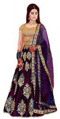 PMD Fashion Embroidered, Embellished Semi Stitched Lehenga, Choli and Dupatta Set