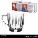 Pasabahce Glass Diamond Mug Set, Set of 2, Transparent...