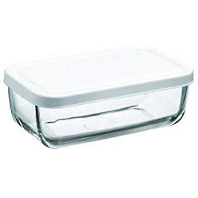 Pasabahce Snow Box Glass Food Container, 420ml, Clear