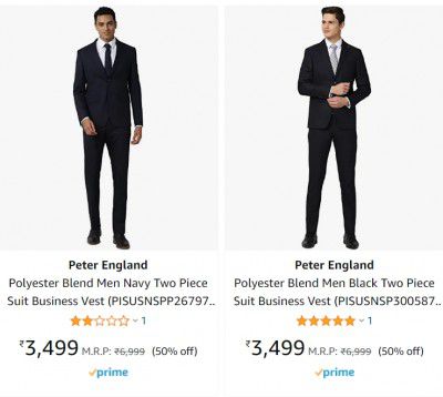 Peter England Mens Suits @ Minimum 50% Discount