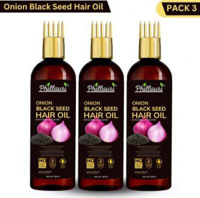 Phillauri Onion Oil for Hair Regrowth Aryuvedic Hair Oil 100ml (Pack of 3)