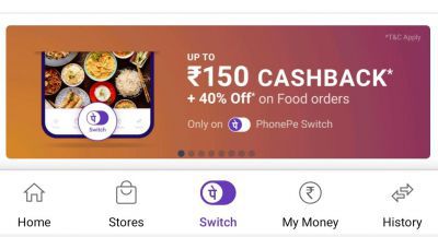 Phonepe Switch: Up to 40% Off + Flat Rs.50 Cashback