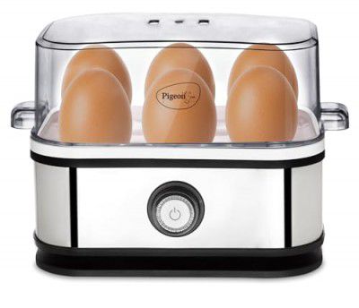 Pigeon by Stovekraft Perfecto Egg Boiler with See Through Lid |350 Watts |Boil upto 6 Eggs (Hard, Medium, Soft) 1 year warranty