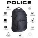Police Hedge Polyester 30 Ltr Black Laptop Stylish Premium Quality Backpack...