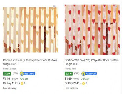 Polyester Door Curtain upto 80% Off