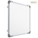 Pragati Systems Genius Melamine (Non-Magnetic) Whiteboard GWB3045, Lightweight Aluminium Frame, 1x1.5 Feet (30x45 cm)...