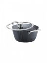 Prestige Durastone Hard Anod Black Non-Stick Casserole With Glass Lid - 4L...