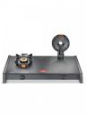 Prestige Gtsb-02 Svachh Black Thughened Glass Top Lp Gas Table With 2 Brass Burners...