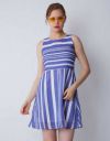Provogue Women Fit and Flare Light Blue Dress...