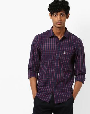 RED TAPE Checked Shirt with Patch Pocket