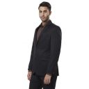 Raymond Solid Synthetic Black Regular Fit Notch Collar Full Sleeve Blazer...