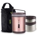 (Renewed) Home Puff Double Wall Vacuum Insulated Stainless Steel Lunch Box, 2-Containers, 1.3 Litre, Rose Gold...