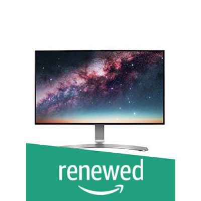 (Renewed) LG 23.8 inch Borderless LED Monitor - Full HD, IPS Panel with VGA, HDMI, Audio in/Out Ports and in-Built Speakers - 24MP88HV (Silver/White)