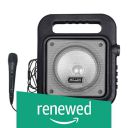 (Renewed) Mitashi PS 6510 BT Portable Karaoke Bluetooth Party Speaker with Mic/USB/AUX/Flashing Light/Recording Function (Grey)...