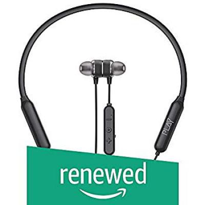 (Renewed) PLAY Wireless Neckband Headset (Black)
