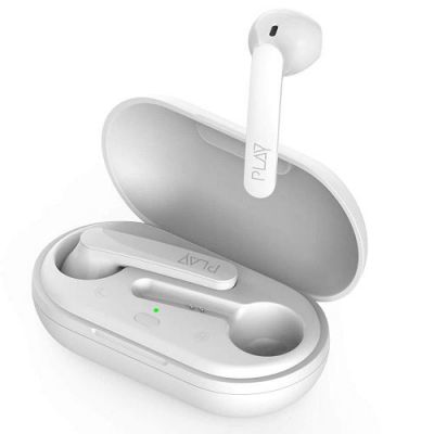 (Renewed) PLAYGO T44 Ultralight Wireless Earbuds with EBEL Drivers, 20hrs Battery, HD Call Quality,Touch Controls & BT 5.0 (White)