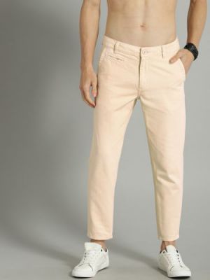 Roadster Regular Fit Men Cream Trousers