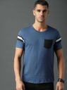 Roadster Solid Men Round Neck Blue T-Shirt...