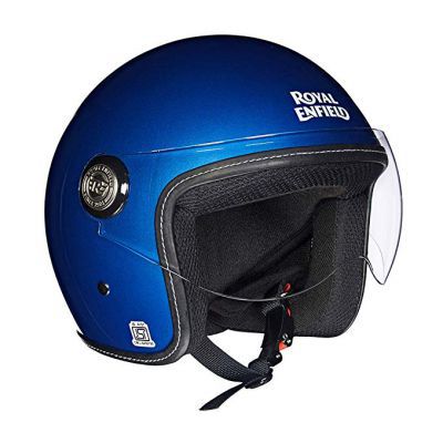 Royal Enfield Blue Open Face with Visor Helmet Size (XL)62 CM (RRGHEI000036)
