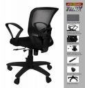 SAVYA HOME APEX CHAIRS TRAX Plastic Base Medium Back Chair (Black)...