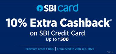 SBI Card: 10% Cashback up to Rs.500 on JioMart