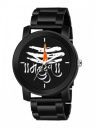 SWADESI STUFF Men Black Analogue Printed Dial...